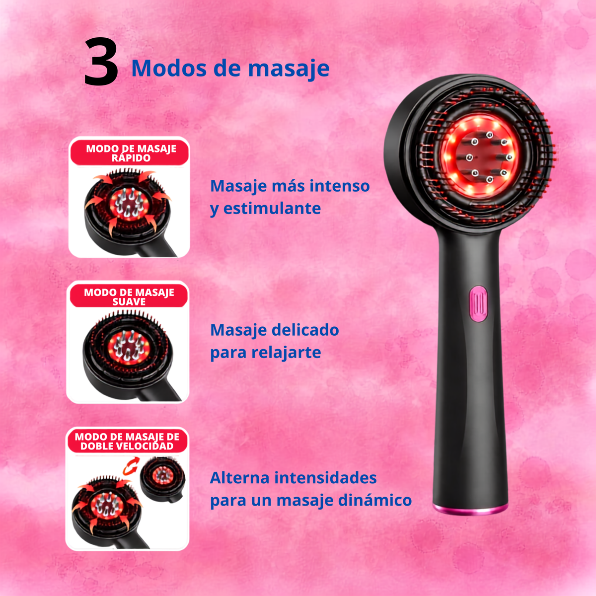 Cepillo Masajeador 3 en 1