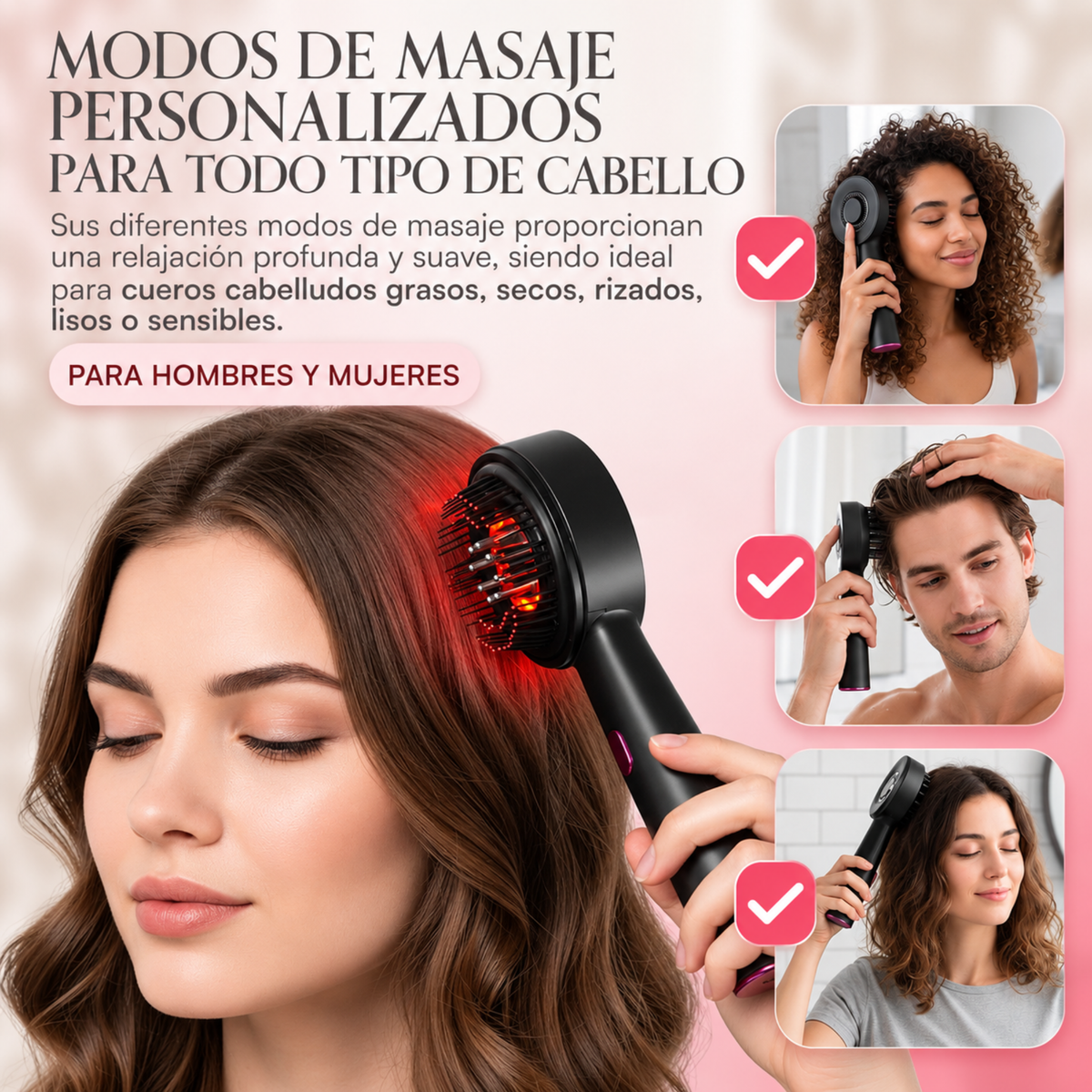 Cepillo Masajeador 3 en 1